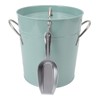 Round Ice Bucket Multipurpose Safe Galvanized Ice Buckets with Lid