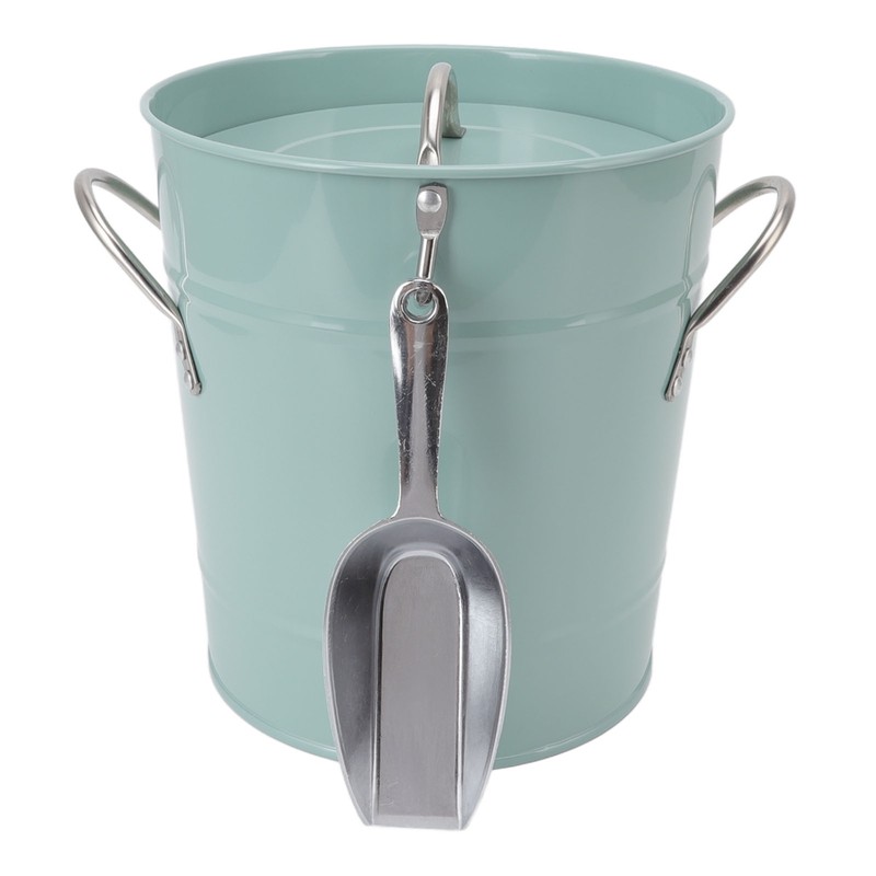 Round Ice Bucket Multipurpose Safe Galvanized Ice Buckets with Lid