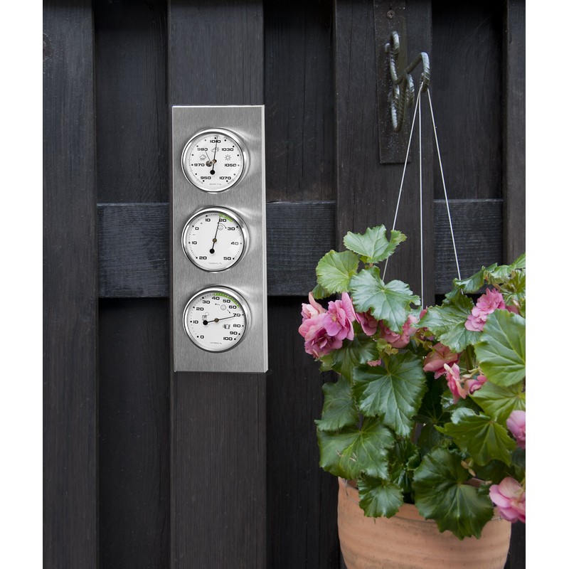 Sunartis 3-4013 THB197 Stainless Steel Weather Station with Barometer, Hygrometer