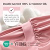 YFONG- Gorro de seda morera 100% 22 momme para dormir