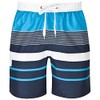 Mareno Men's Swimming Shorts with Modern Striped Pattern in Blue