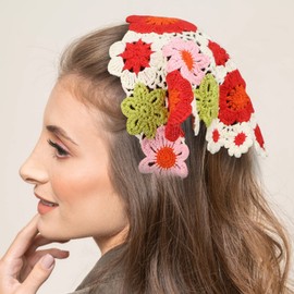 FOMIYES 3pcs Crochet Hair Scarves Flower Bandanas for Women Bohemian Knitted Headbands for All Hair Types Turban Style Accessories for Fashionable Looks