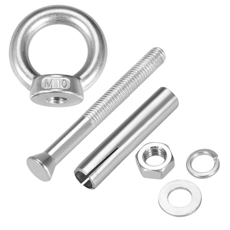 sourcing map M10 x 80 Expansion Eyebolt Eye Nut Screw