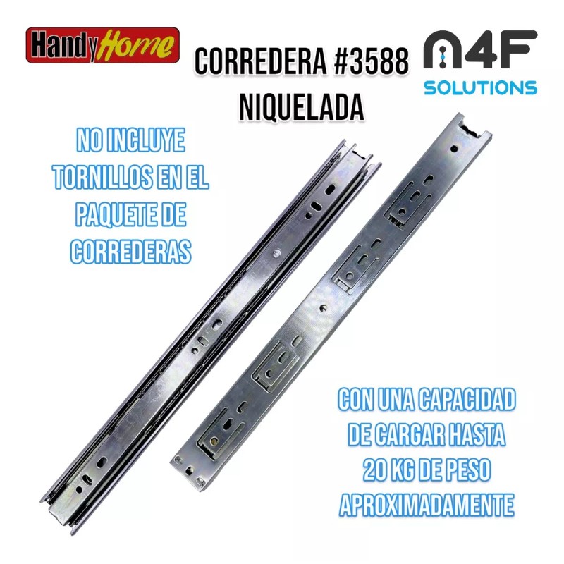 Handyhome Corredera Cajón Handy Home 35cm X 3.5cm 4 Paquetes