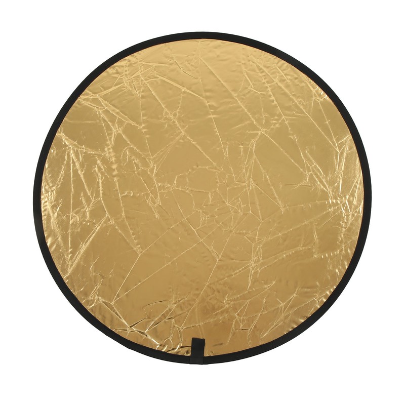 Silver Gold 2 In 1 Reflector Portable Mini Round Light