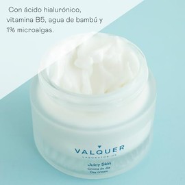 Valquer Crema Facial Hidratante de Da. Reafirma, Revitaliza y Nutre la Piel Seca con cido Hialurnico, Vitamina B5, Agua de Bamb y Algas Marinas. Para 
