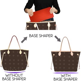 Purse Bling Speedy 30 Base Shaper, Red Bag Shaper for LV Speedy Bags and other LV Totes, Vegan Leather (Red, Speedy 30)