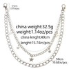 Silver Stars Charm Layered Fashion Trousers Chain for Women Men