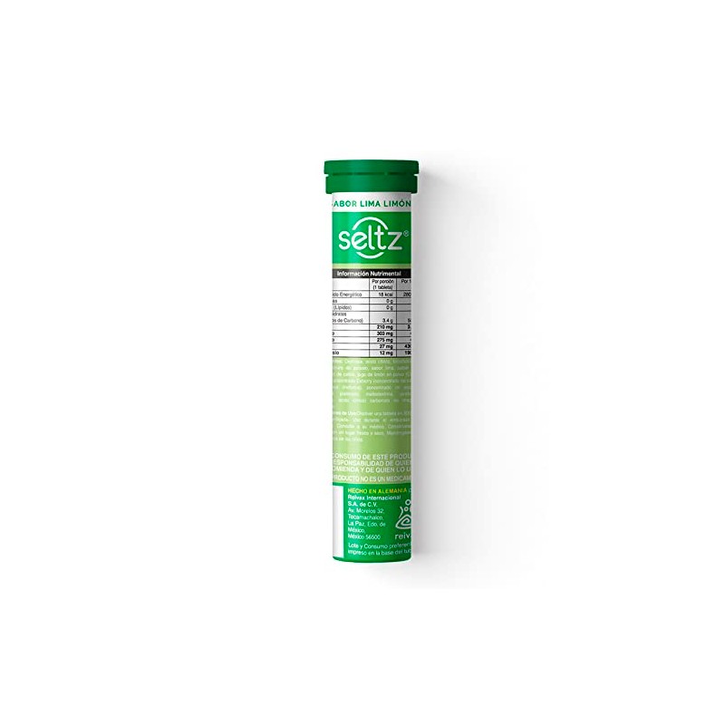 SELTZ Kit Electrolitos Tableta Efervescente, Sabores lima limón más naranja,