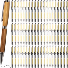 Colarr 60 Pcs Twist Pen Kits for Woodturning 7mm Slimline Pen Bulk with Refill Starter Package Woodturning Project for DIY Crafts Gifts(Black)