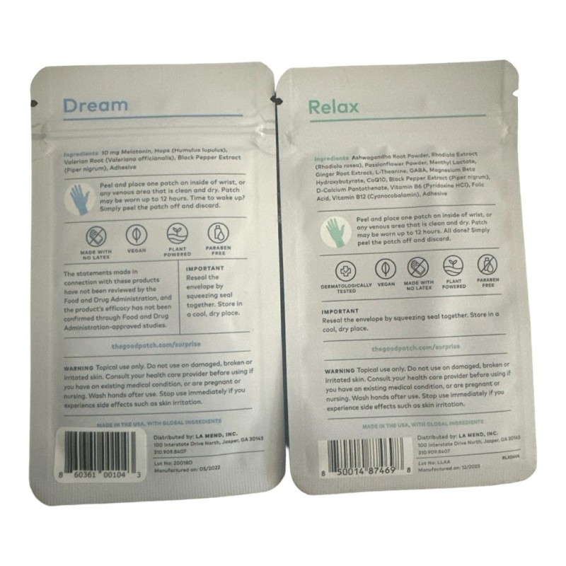 The Good Patch | Relax + Dream | 2 Packs