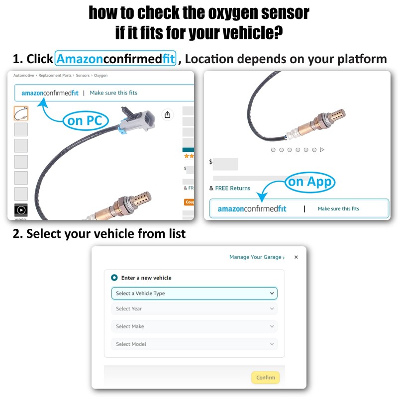 DOSKJOK Sensor de oxígeno O2 234-4407 compatible con Express Silverado