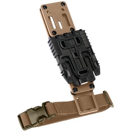 EralcNa Tactical Modular Holster Adapter with QLS kit, Drop Leg Holster Platform with Leg Strap Police Gear,tan