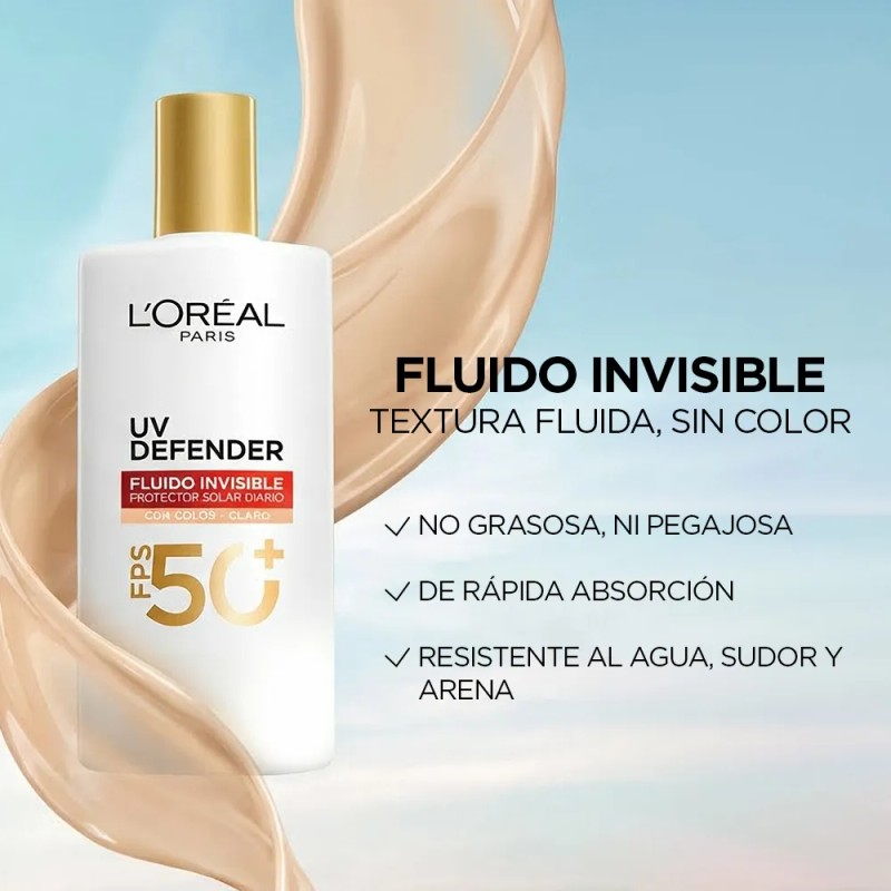 Oreal Paris Protector Solar Fluid Fps50 Defender 40ml