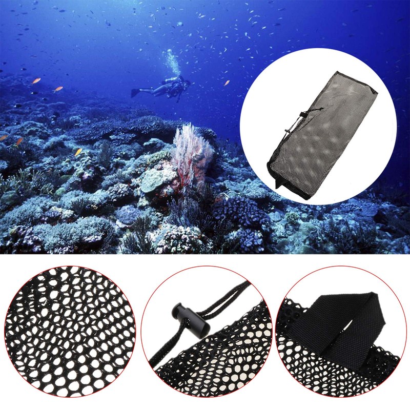 LUOFANG Dive Swimming Storage Mesh Bag Scuba Snorkel Gear Goggles