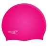 Speedo Kid's Plain Moulded Swim Cap, Pink/Blush, One Size