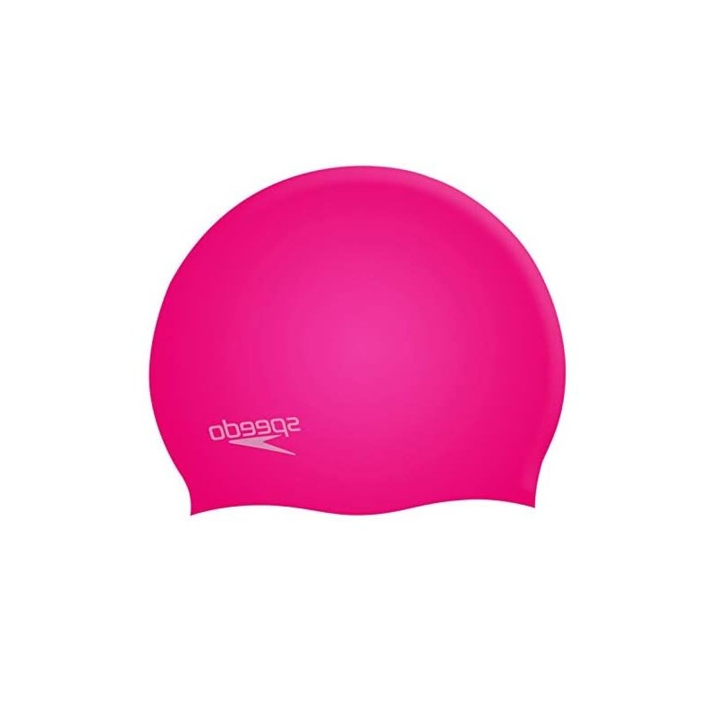 Speedo Kid's Plain Moulded Swim Cap, Pink/Blush, One Size