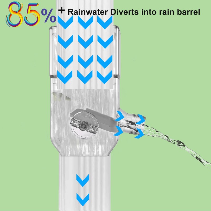 Prestantious Downspout Diverter, Rainwater Diverter with Adjustable Switch Valve, Rainwater