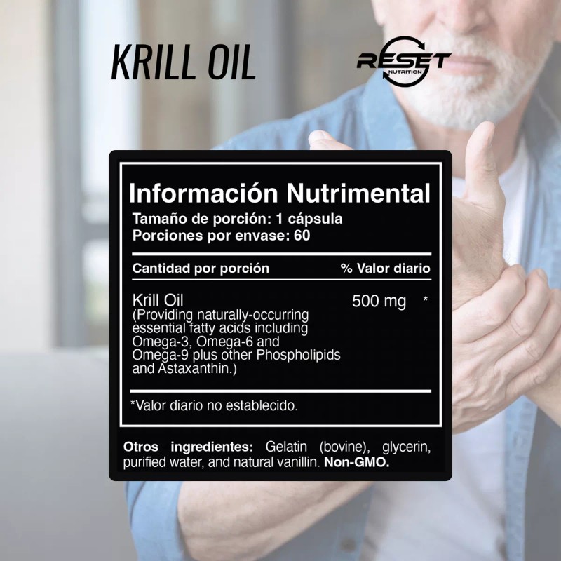 Reset Nutrition Krill Oil Omega 3 6 9 Plus 60