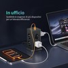 2 M Ciabatta Elettrica Multipresa con 8 Prese Universali ITA
