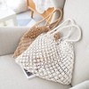 TENDYCOCO Women's Mesh Beach Bag Woven Cotton Hollow Shoulder Bag