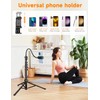 Phone Tripod, 86" Tall Tripod for iPhone with Flexible Gooseneck