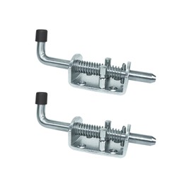 Quality Life Spring Loaded Gate Latch Pin Barrel Bolt 6in x 1/2in Stem Durable Zinc Plated Solid Steel Heavy Duty for Tailgate - 2pcs