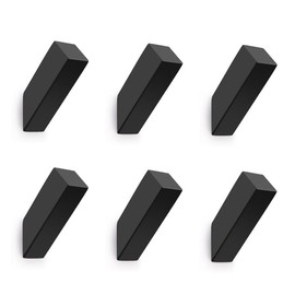 Ranzdn Black Towel Hooks Wall Mounted, SUS 304 Stainless Steel Towel & Robe Hooks, Modern Heavy Duty Wall Hooks Waterproof for Bathroom and Outdoor, Matte Black (6-Pack)