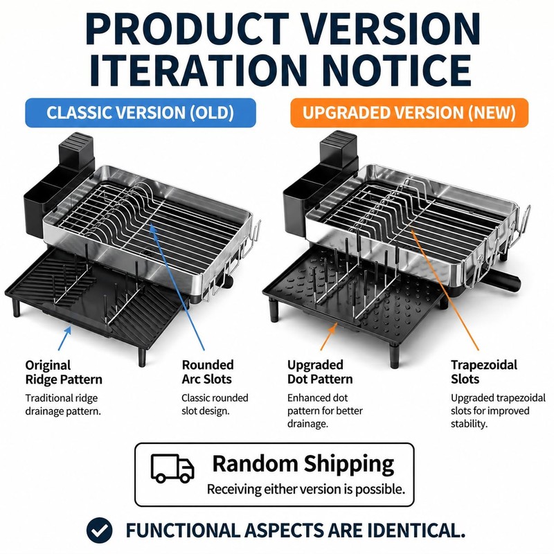 Urackify Dish Drying Rack for Kitchen Counter - Stainless Steel