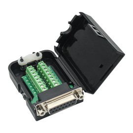 YIOVVOM DB15 Female Adapter 15-Pin Port to Terminal Connector with Case and Nut
