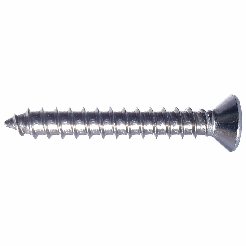 #8 x 1-1/2" Flat Head Sheet Metal Screws, Square Drive,
