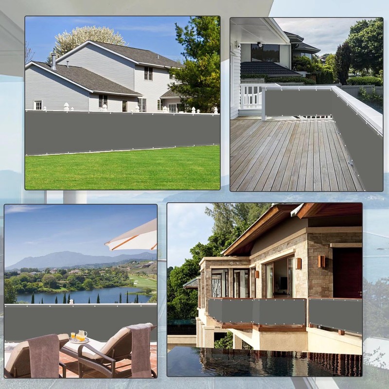 WEALSFUN Balcony Privacy Screen, Balcony Cover (390 Sizes and 8