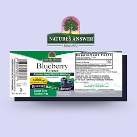 Nature's Answer Blueberry Fruit Extract Supplement for Eyes Alcohol Free 2oz. | Eye and Vision Support | High in Antioxidants | Promotes Blood Circulation | Relieves Red and Itchy Eyes