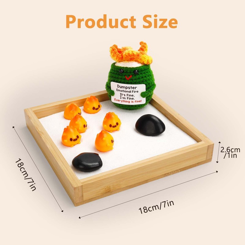 Humorous Emotional Support Dumpster Fire Desk Toy - Unique Desk
