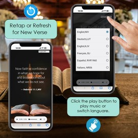 aesdox Bibelvers Armbänder 2 Stück, Christliche Jesus Armbänder mit NFC für Männer und Frauen, Ideale Geschenkauswahl,Orange