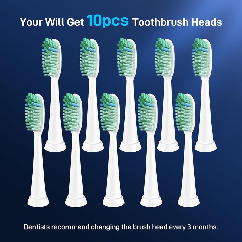 Toothbrush Replacement Whitening Heads Compatible with TAO Clean Sonic Electric