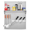 Wilprep Range Backsplash, 24"x30" Stainless Steel Backsplash with Storage Shelf