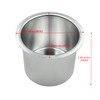 SEETOOOGAMES Drop-in Cup Holder Insert - Jumbo Silver Aluminum Cup