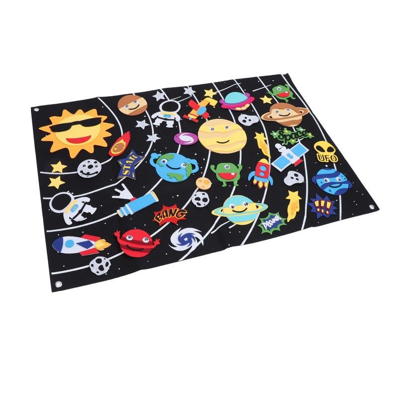 45pcs Outer Space Felt Story Board 3.5in Storytelling Educational DIY