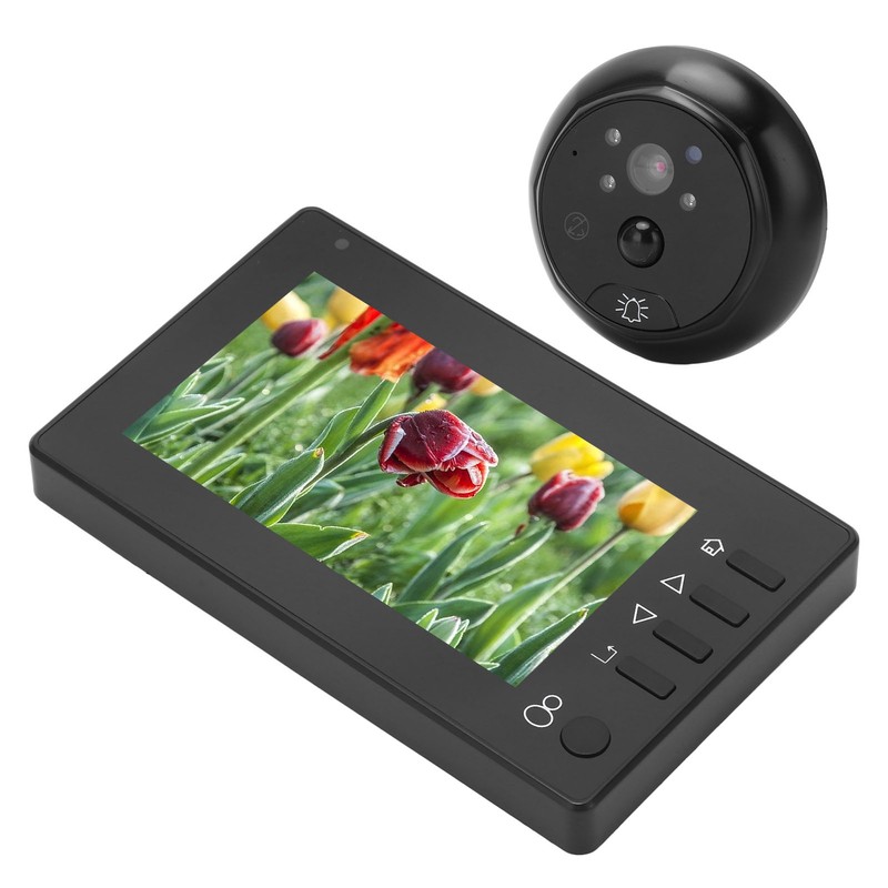 Digital Peephole Viewer Video Doorbell Camera 4.3in Indoor Monitor PIR