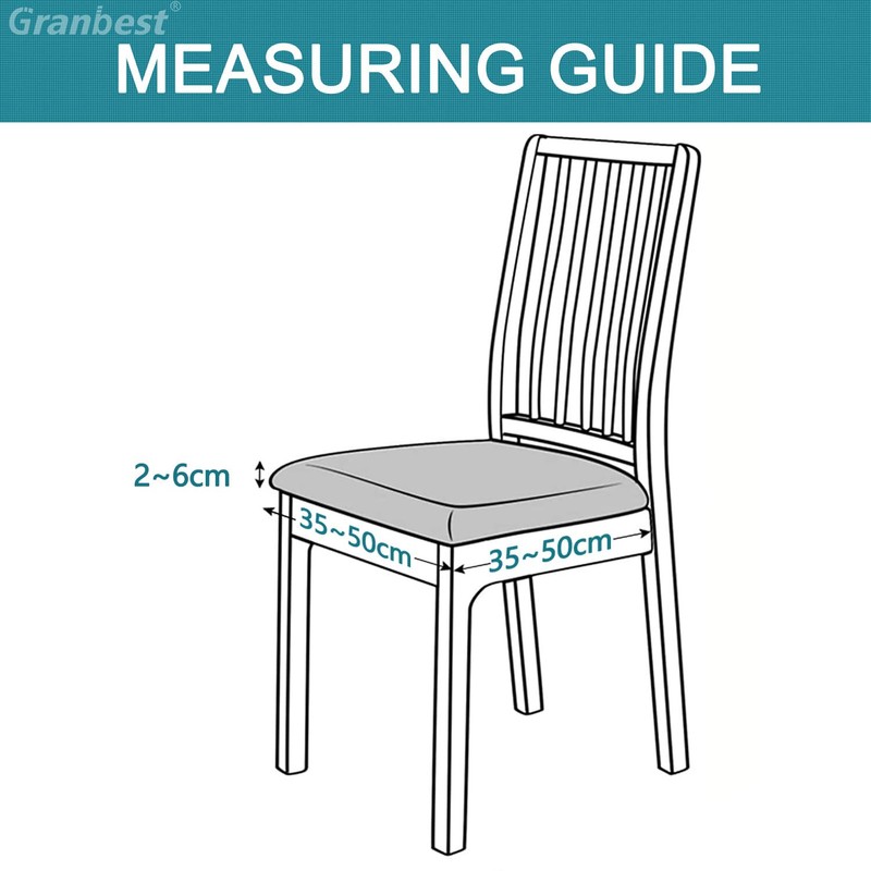 Granbest Jacquard Dining Chair Seat Covers Set of 4, High