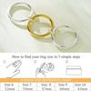 925 Sterling Silver&14K Plated Gold Stackable Rings, 3 Women's Stacking