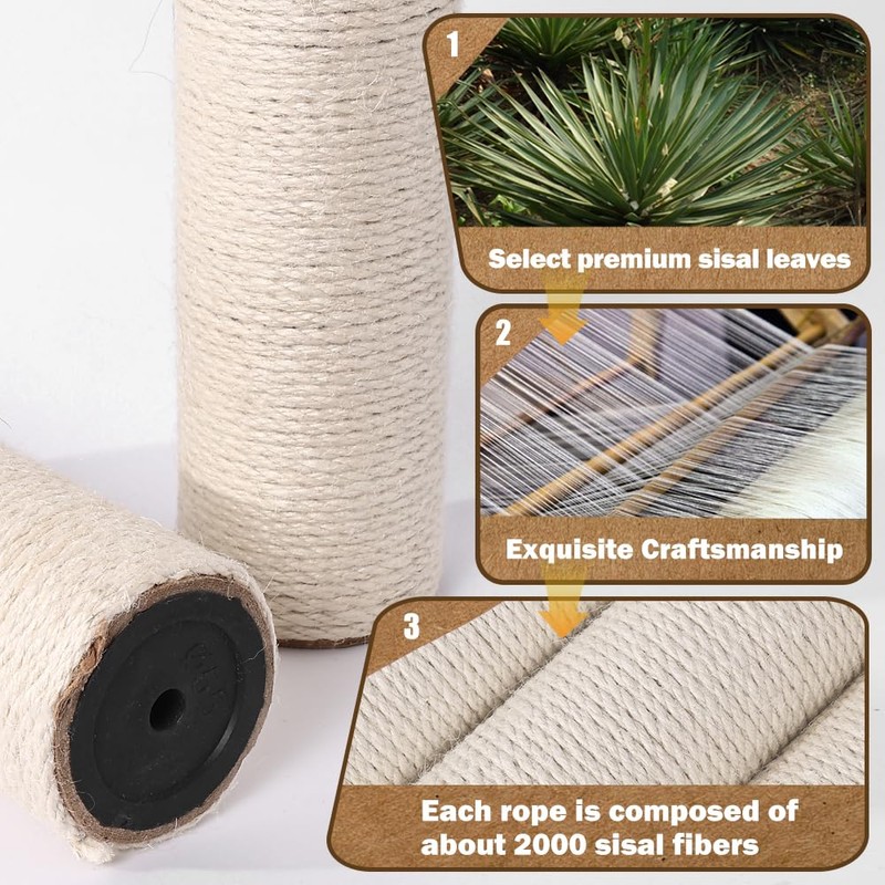 OSPNIEEK 4 Pack 15.7" M8 Cat Scratching Post Replacement, Natural