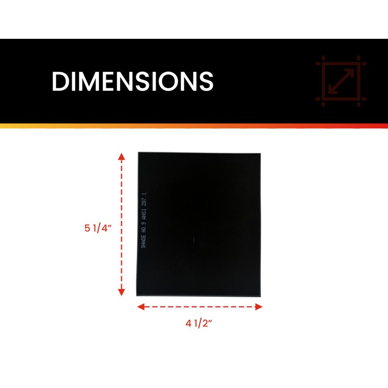 Hot Max 25043#9 Helmet Shade 4-1/2-Inch by 5 1/4-Inch Welding