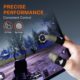 Jwh 12 Pack Mobile Phone Gaming Accessories Thumb Finger Sleeves,Storage Box,0.15 Ultra Thin Pure Silver Fiber,Silky Sensitive Tip Covers,Guantes para Dedales Dedos Gamer Profesionales Pubg Glove