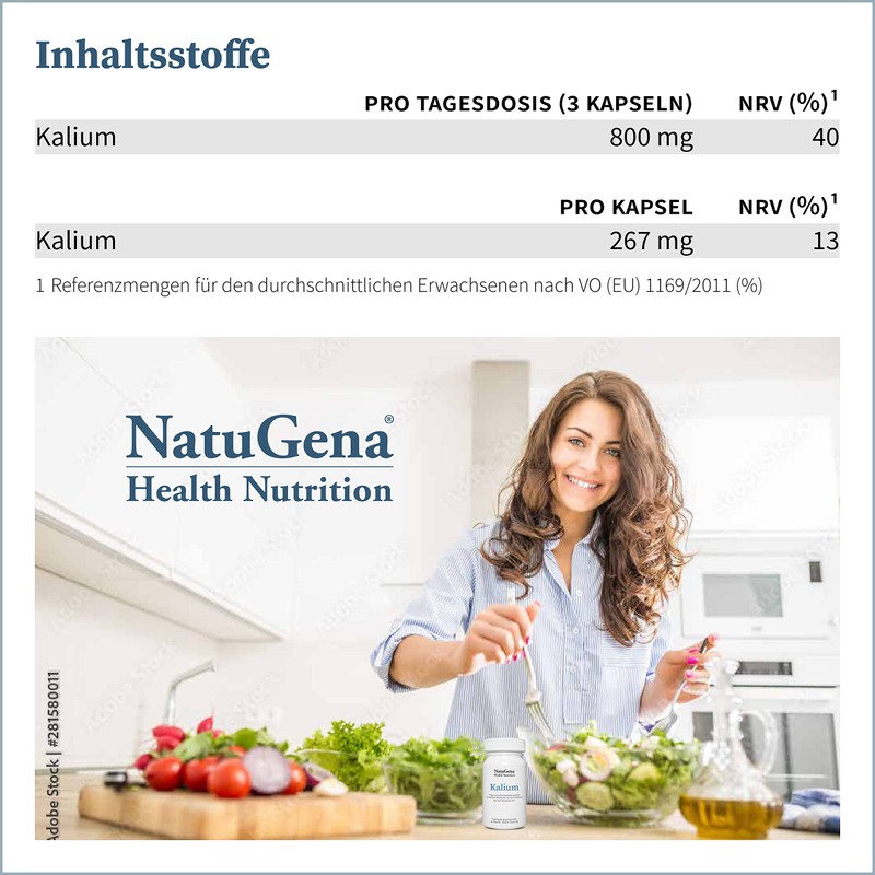 NatuGena Potassium, Potassium Citrate, Electrolytes and Cell Minerals, Promotes Nervous