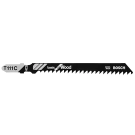 Bosch T111C 4-Inch 8-Tooth Jig Saw Blade, 5-Pack, Silver