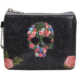 Coolrunner 3D Skull Series zipper coin purse small wallets mini change purse (Purse)