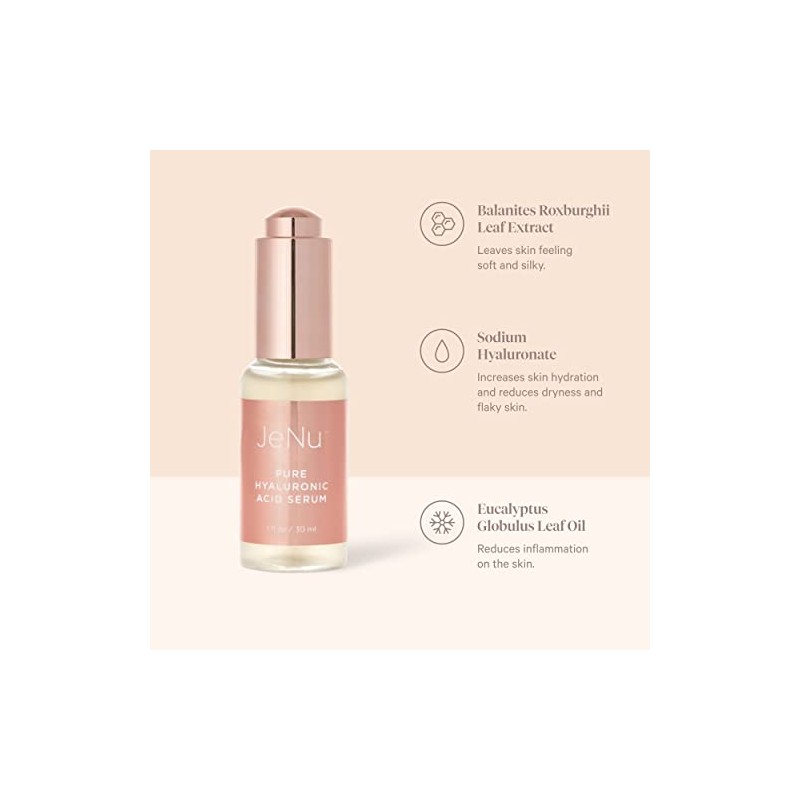 JeNu Pure Hyaluronic Acid Serum, 1 fl. oz.