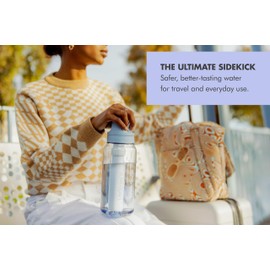 LifeStraw Go Series – BPA-Free Water Filter Bottle for Travel and Everyday Use Removes Bacteria, Parasites and Microplastics, Improves Taste, 1L Aegean Sea